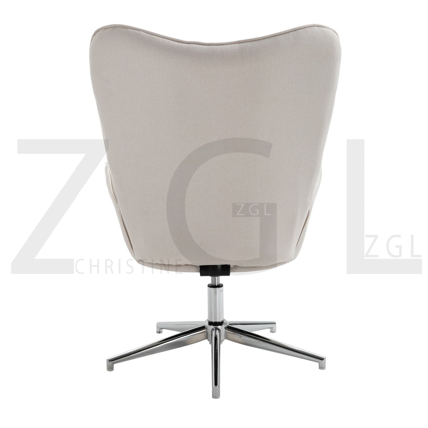 Fabric Accent Chair Modern Tufted Button Wingback Chromed Base Fuchs