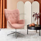 Fabric Accent Chair Modern Tufted Button Wingback Chromed Base Fuchs