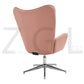 Fabric Accent Chair Modern Tufted Button Wingback Chromed Base Fuchs