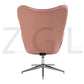 Fabric Accent Chair Modern Tufted Button Wingback Chromed Base Fuchs