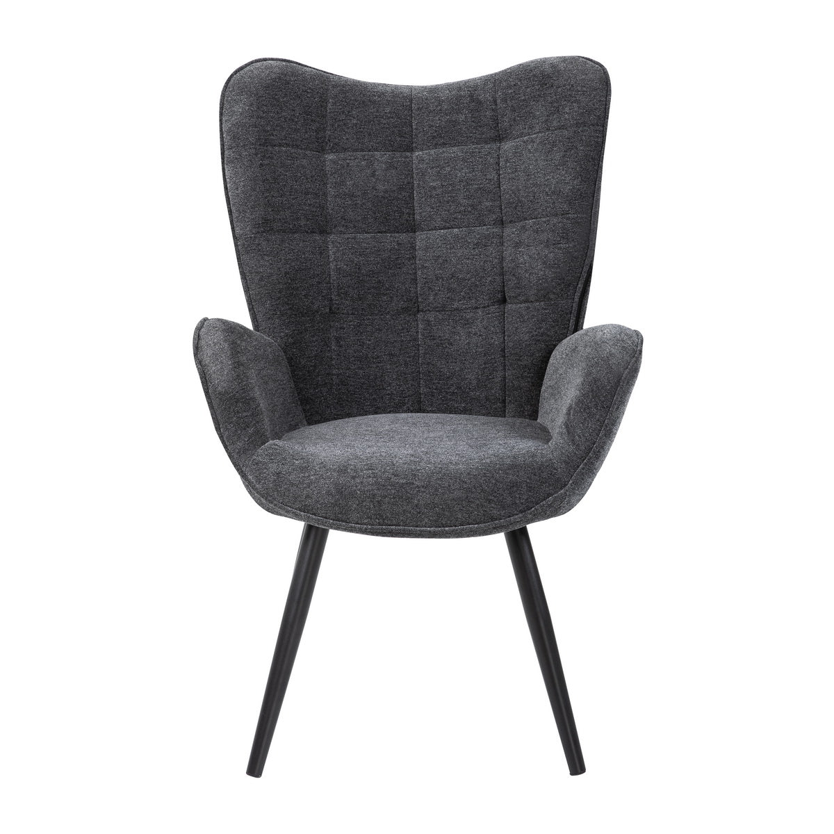Fabric Accent Chair Modern Tufted Button Wingback Wooden Legs Funkel