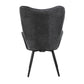 Fabric Accent Chair Modern Tufted Button Wingback Wooden Legs Funkel