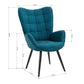 Fabric Accent Chair Modern Tufted Button Wingback Wooden Legs Funkel
