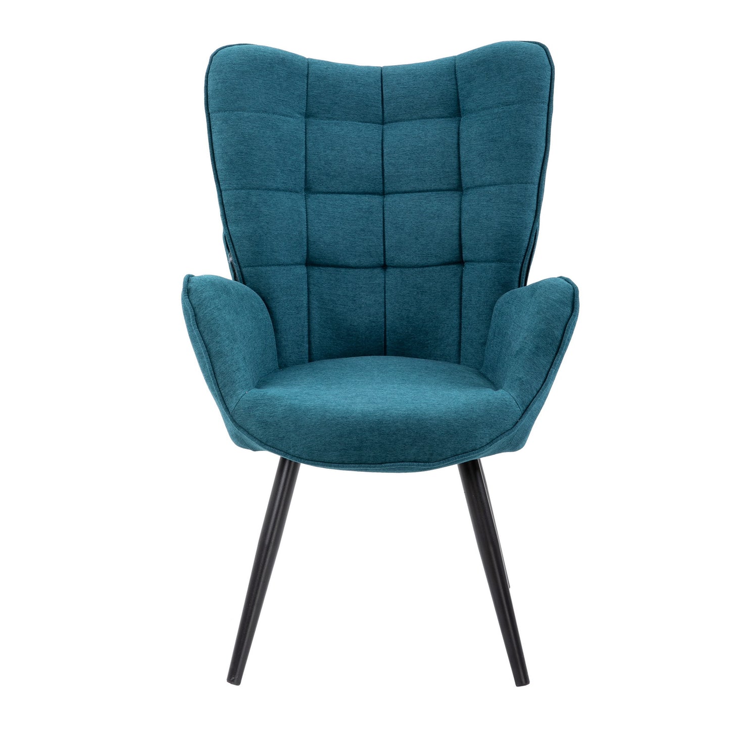 Fabric Accent Chair Modern Tufted Button Wingback Wooden Legs Funkel