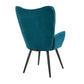 Fabric Accent Chair Modern Tufted Button Wingback Wooden Legs Funkel