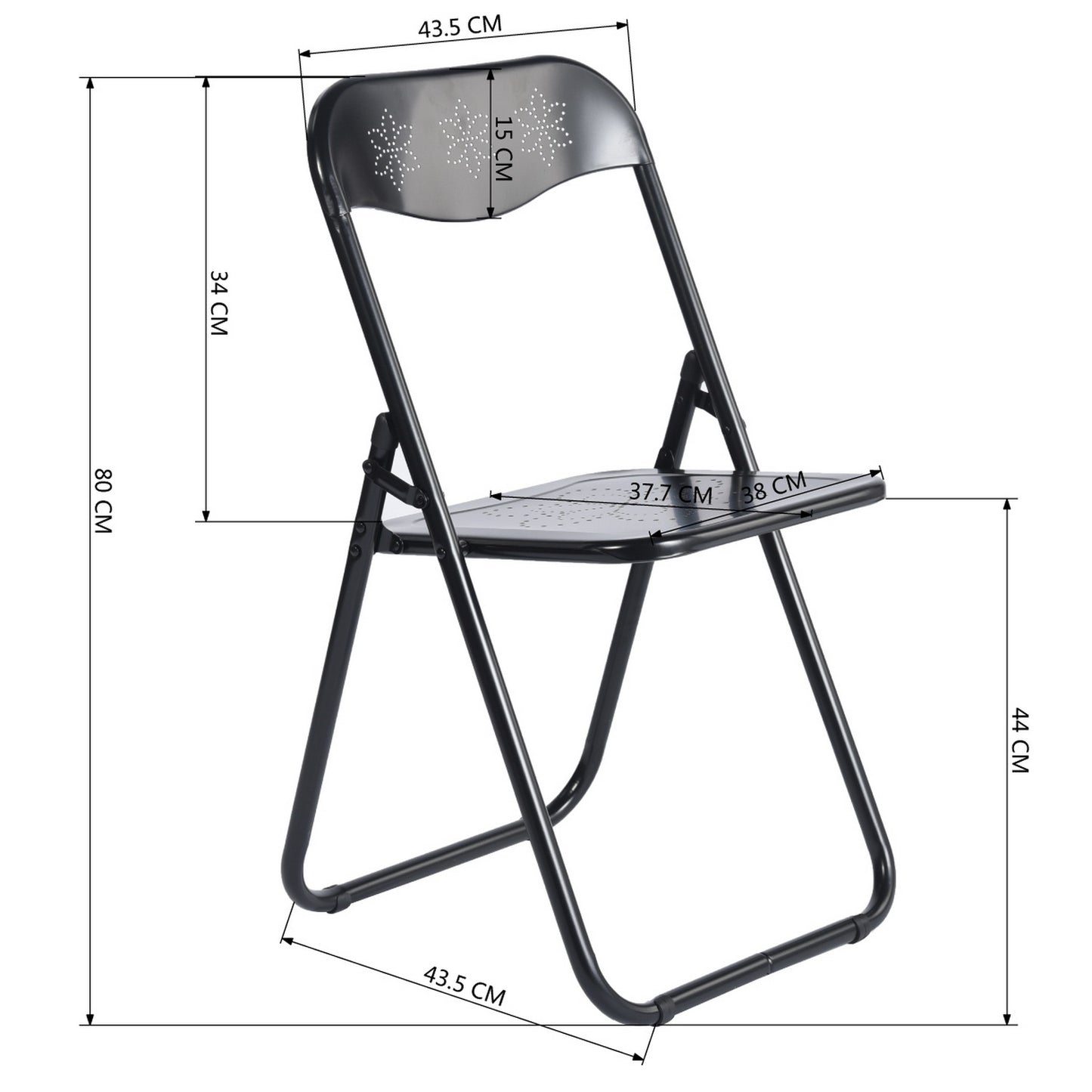 Full Metal Folding Chairs Gabriel