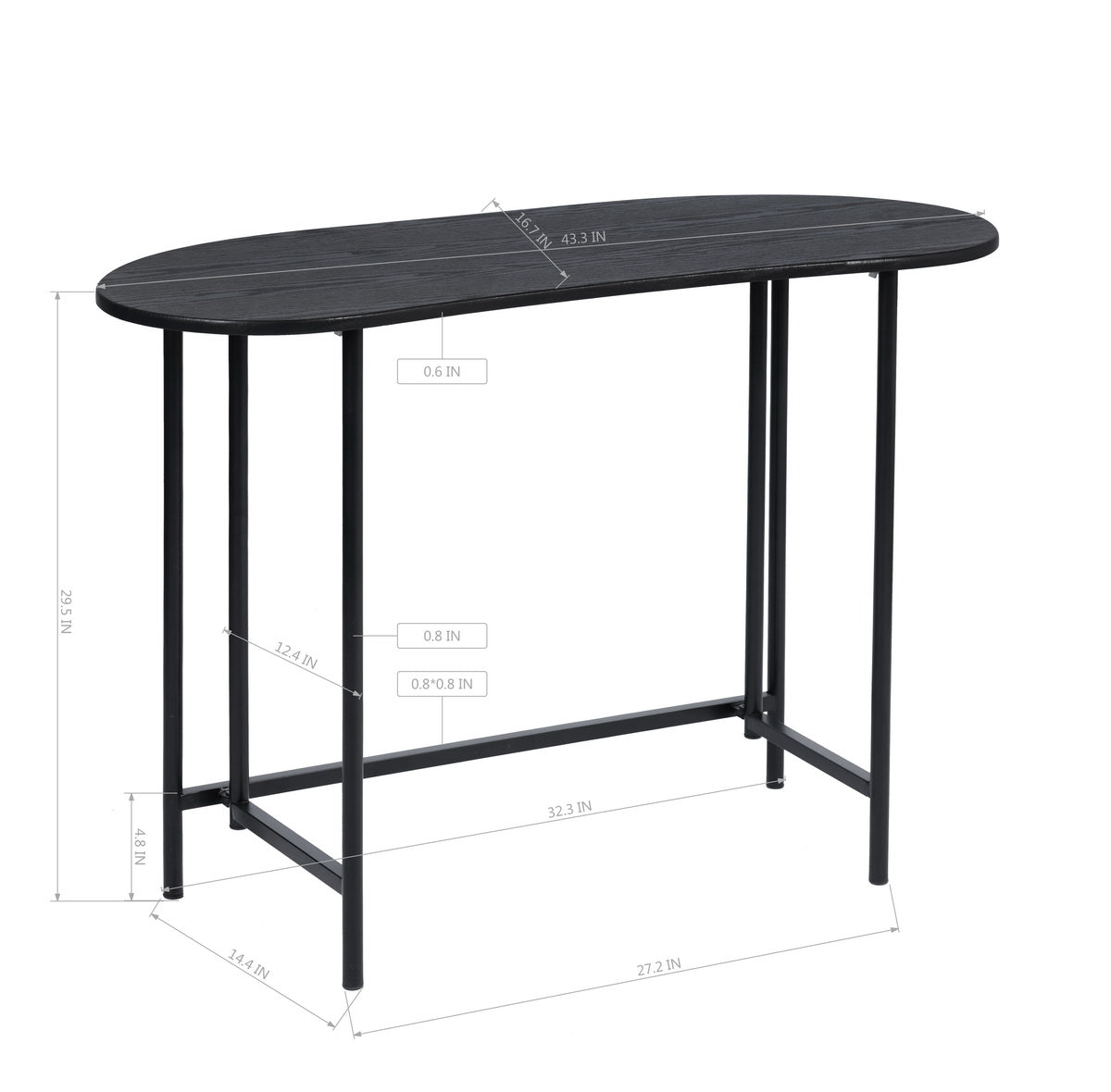 Folding Desk Writing Computer Desk Space Saving Geriude