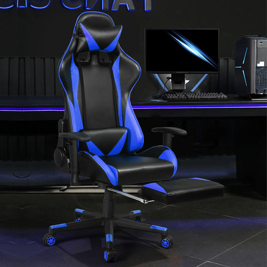 Gaming Chair Racing Office Chair Recliner Swivel Rocker with Headrest and Lumbar Pillow Gordan
