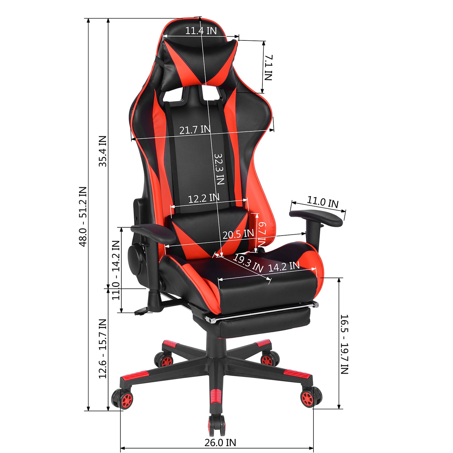 Gaming Chair Racing Office Chair Recliner Swivel Rocker with Headrest and Lumbar Pillow Gordan