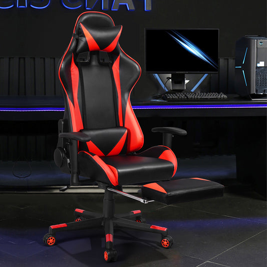 Gaming Chair Racing Office Chair Recliner Swivel Rocker with Headrest and Lumbar Pillow Gordan
