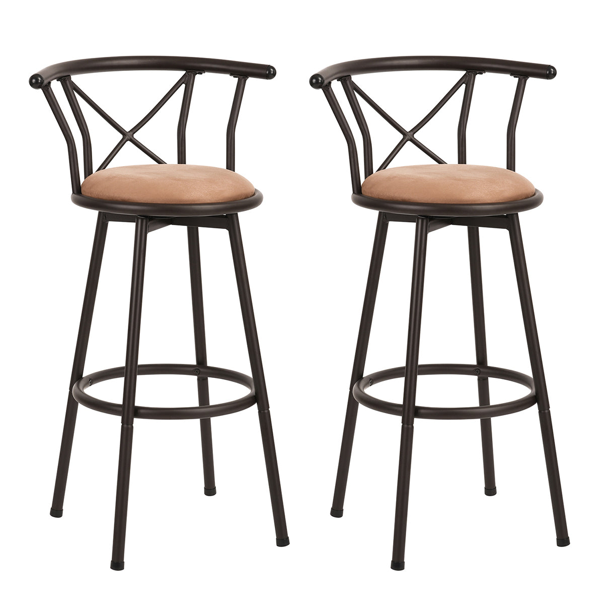 Barstools Fabric Seat Swivel Bar Stools Hailey