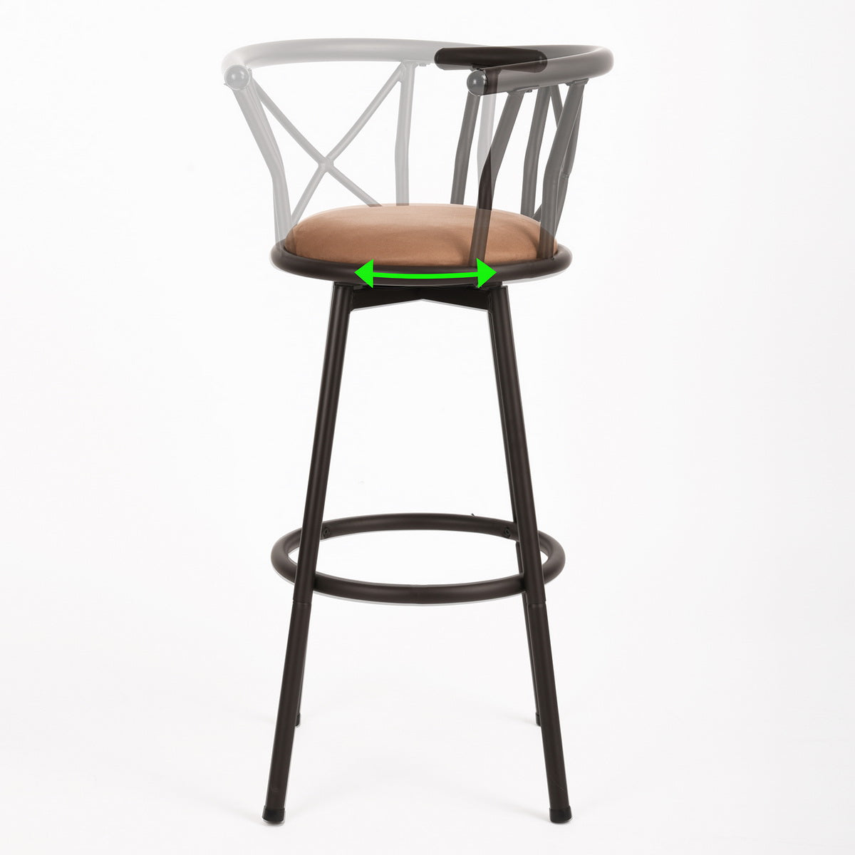 Barstools Fabric Seat Swivel Bar Stools Hailey