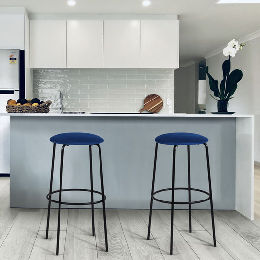 Barstools Velvet Upholstered Backless Bar Stools Hamer