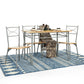 Set of 5 Dining Set 1 Table with 4 Chairs Hampton