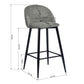 Barstools Fabric Upholstered Bar Stools Haseeb