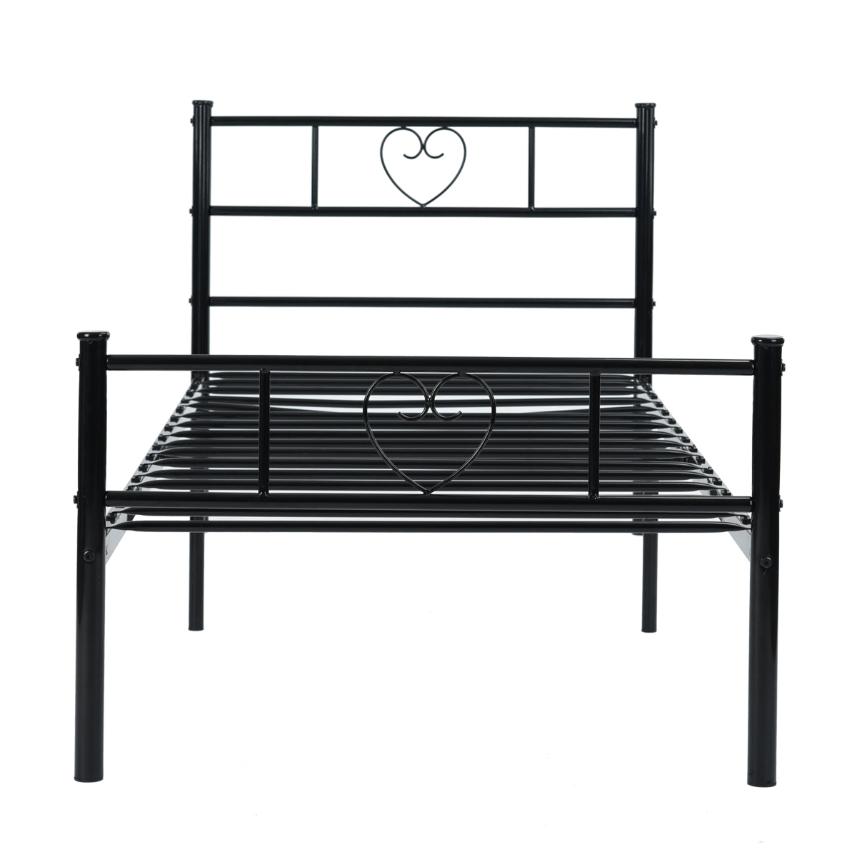 Single Bed Metal Bed Frame Heart