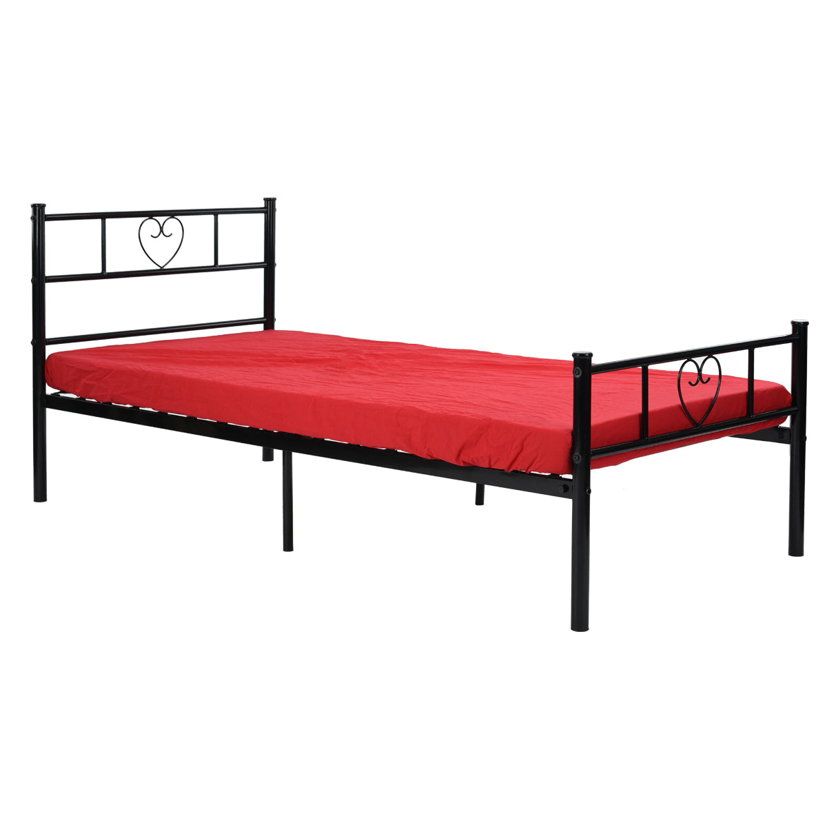 Single Bed Metal Bed Frame Heart