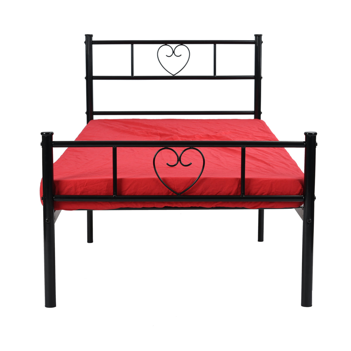 Single Bed Metal Bed Frame Heart