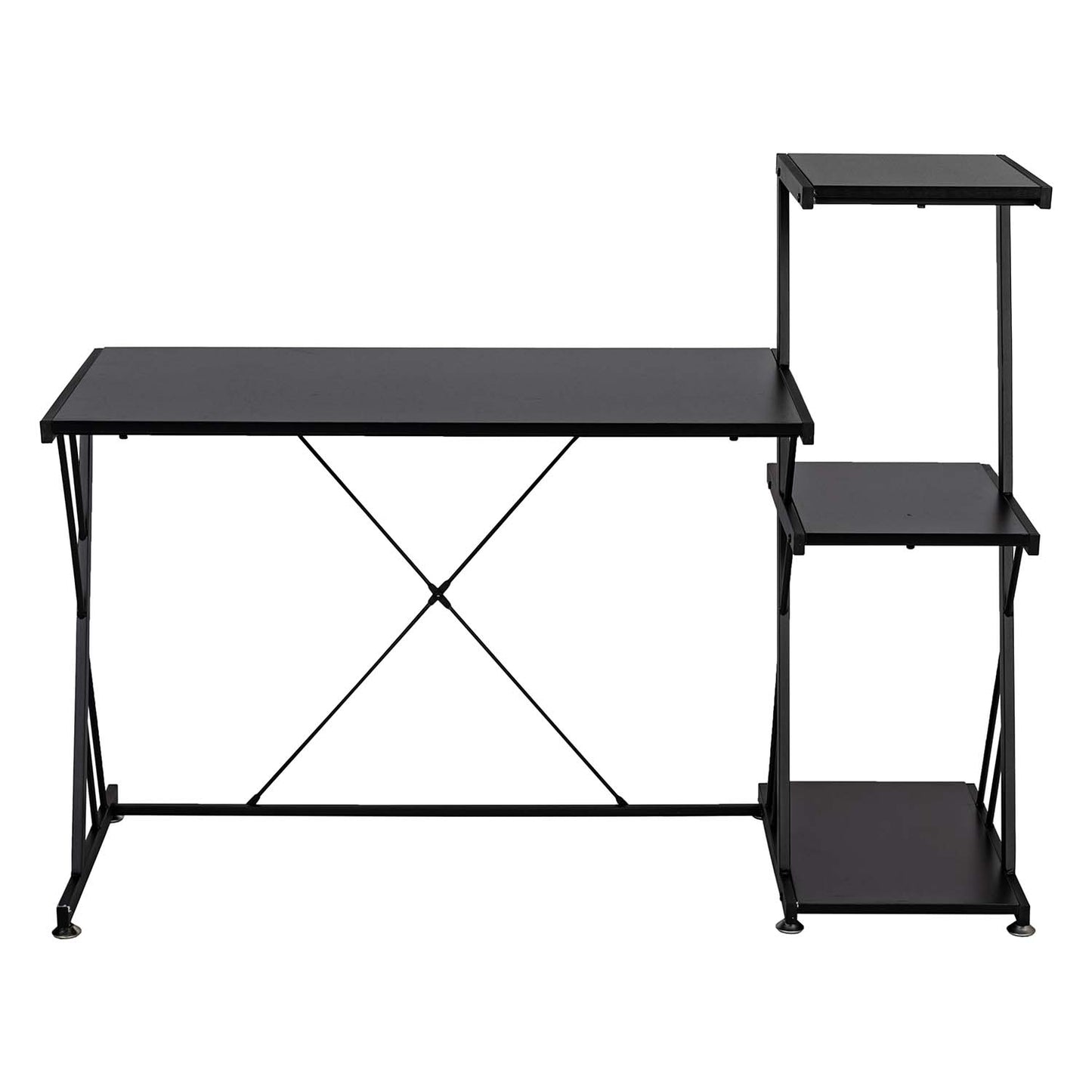 Computer Desk with Storage Shelves Study Writing Table Hobah