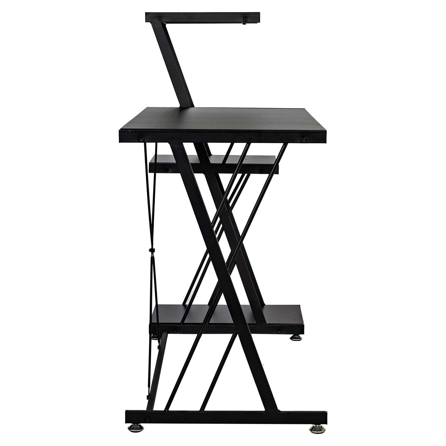 Computer Desk with Storage Shelves Study Writing Table Hobah