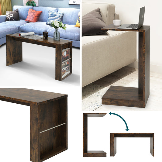Coffee Table C Shape End Table Sofa Table for Magazine Holden