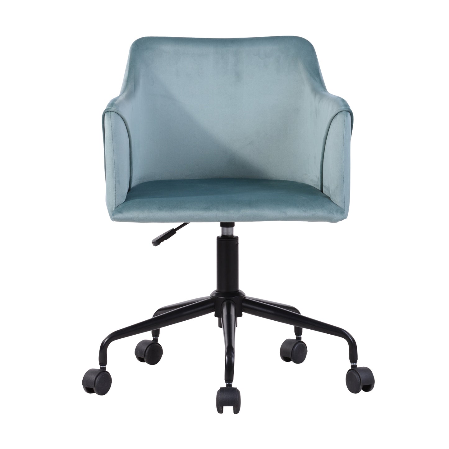 Velvet Upholstered Swivel Ergonomic Home Office Chair Armrest Jamal