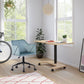 Velvet Upholstered Swivel Ergonomic Home Office Chair Armrest Jamal