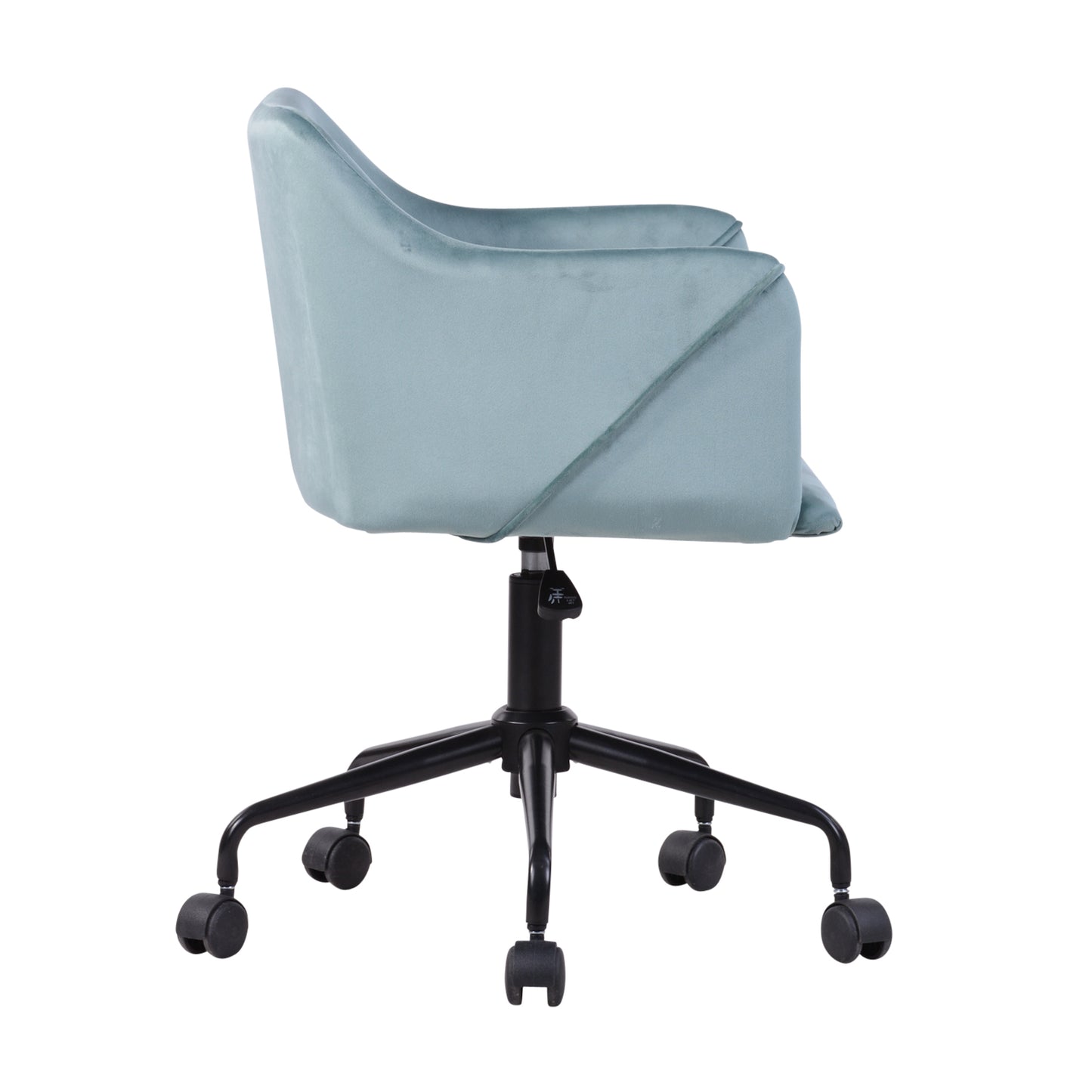 Velvet Upholstered Swivel Ergonomic Home Office Chair Armrest Jamal