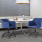 Velvet Upholstered Swivel Ergonomic Home Office Chair Armrest Jamal