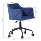 Velvet Upholstered Swivel Ergonomic Home Office Chair Armrest Jamal