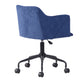Velvet Upholstered Swivel Ergonomic Home Office Chair Armrest Jamal