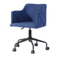 Velvet Upholstered Swivel Ergonomic Home Office Chair Armrest Jamal