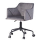 Velvet Upholstered Swivel Ergonomic Home Office Chair Armrest Jamal