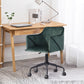 Velvet Upholstered Swivel Ergonomic Home Office Chair Armrest Jamal