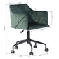 Velvet Upholstered Swivel Ergonomic Home Office Chair Armrest Jamal