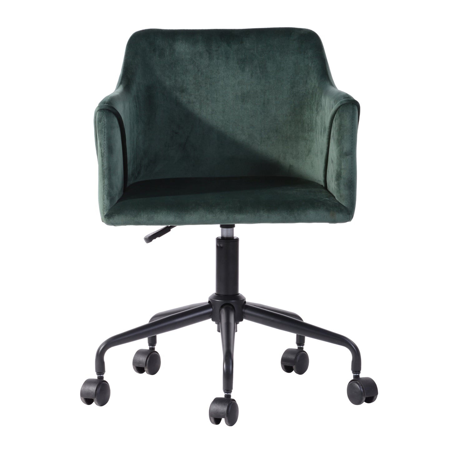 Velvet Upholstered Swivel Ergonomic Home Office Chair Armrest Jamal