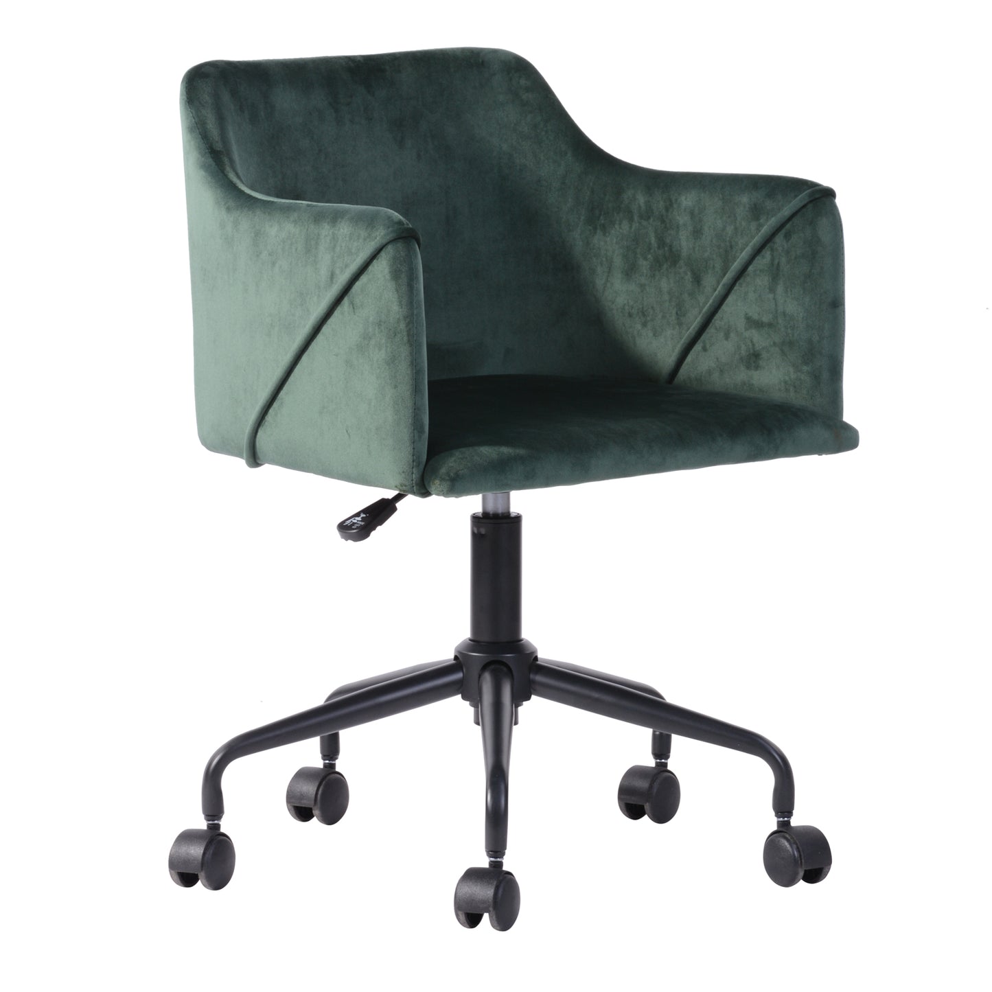 Velvet Upholstered Swivel Ergonomic Home Office Chair Armrest Jamal