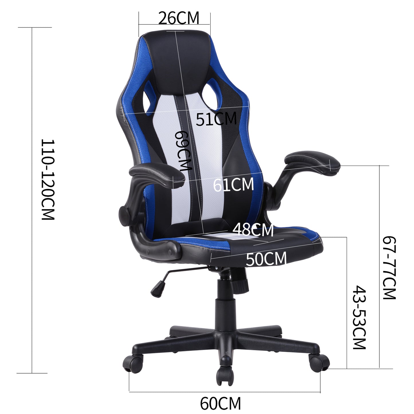 Gaming Chair Racing Office Chair Seat Height Adjustment Jaxson