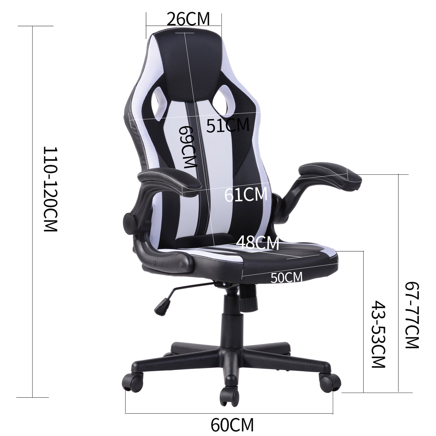 Gaming Chair Racing Office Chair Seat Height Adjustment Jaxson