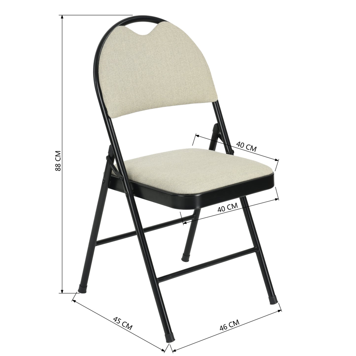 Fabric Upholstered Folding Chairs Jen