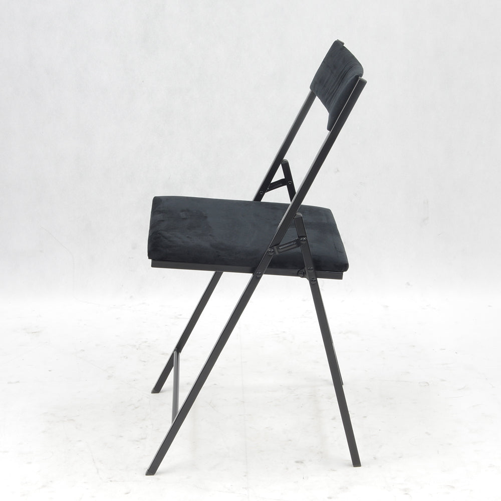 Velvet Upholstered Folding Chairs Jewel
