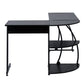 L-Shaped Computer Office Desk with 2 Shelves Kante