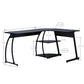 L-Shaped Computer Office Desk with 2 Shelves Kante