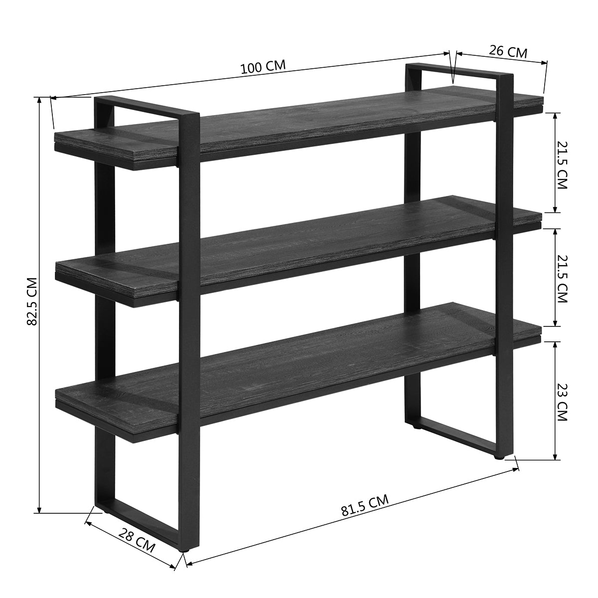 Console Table 3-Tier Hallway Entryway Table Kaptoum