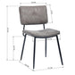 Dining Chairs Vintage PU Upholstered Metal Legs Karomi