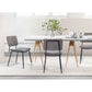 Dining Chairs Vintage PU Upholstered Metal Legs Karomi