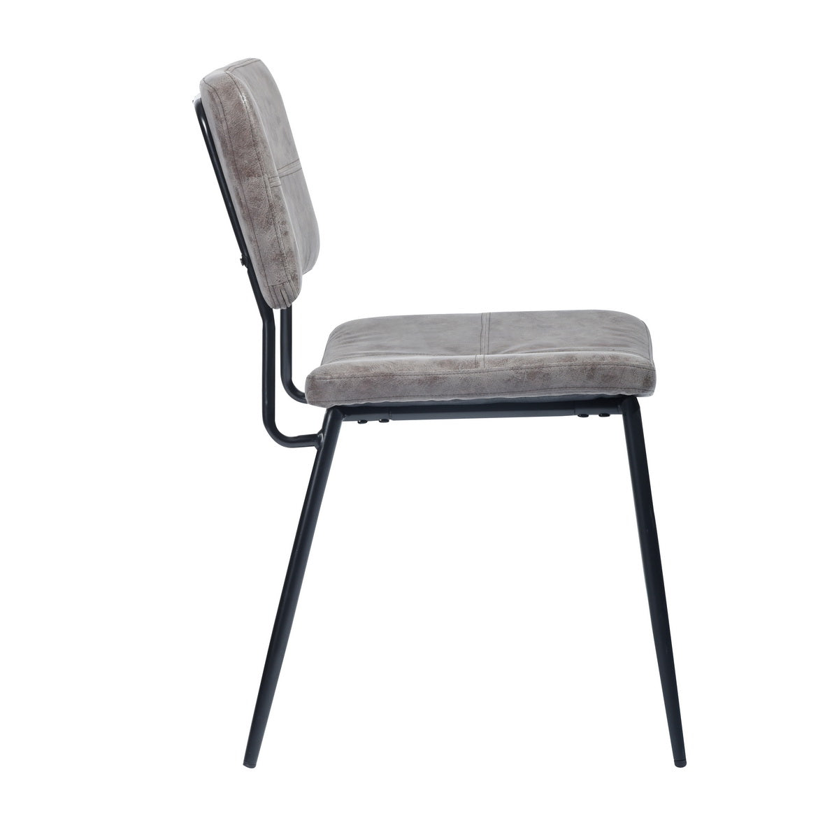Dining Chairs Vintage PU Upholstered Metal Legs Karomi