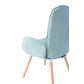 Fabric Accent Chair Modern Tufted Button Wingback Wooden Legs Kas