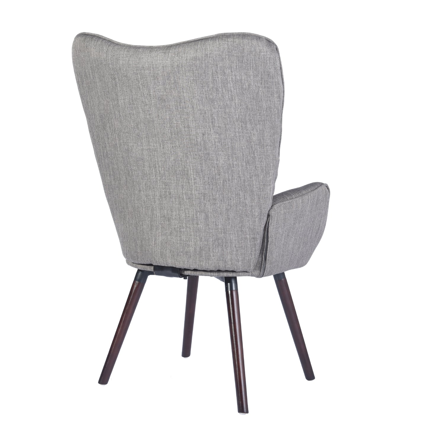 Fabric Accent Chair Modern Tufted Button Wingback Wooden Legs Kas