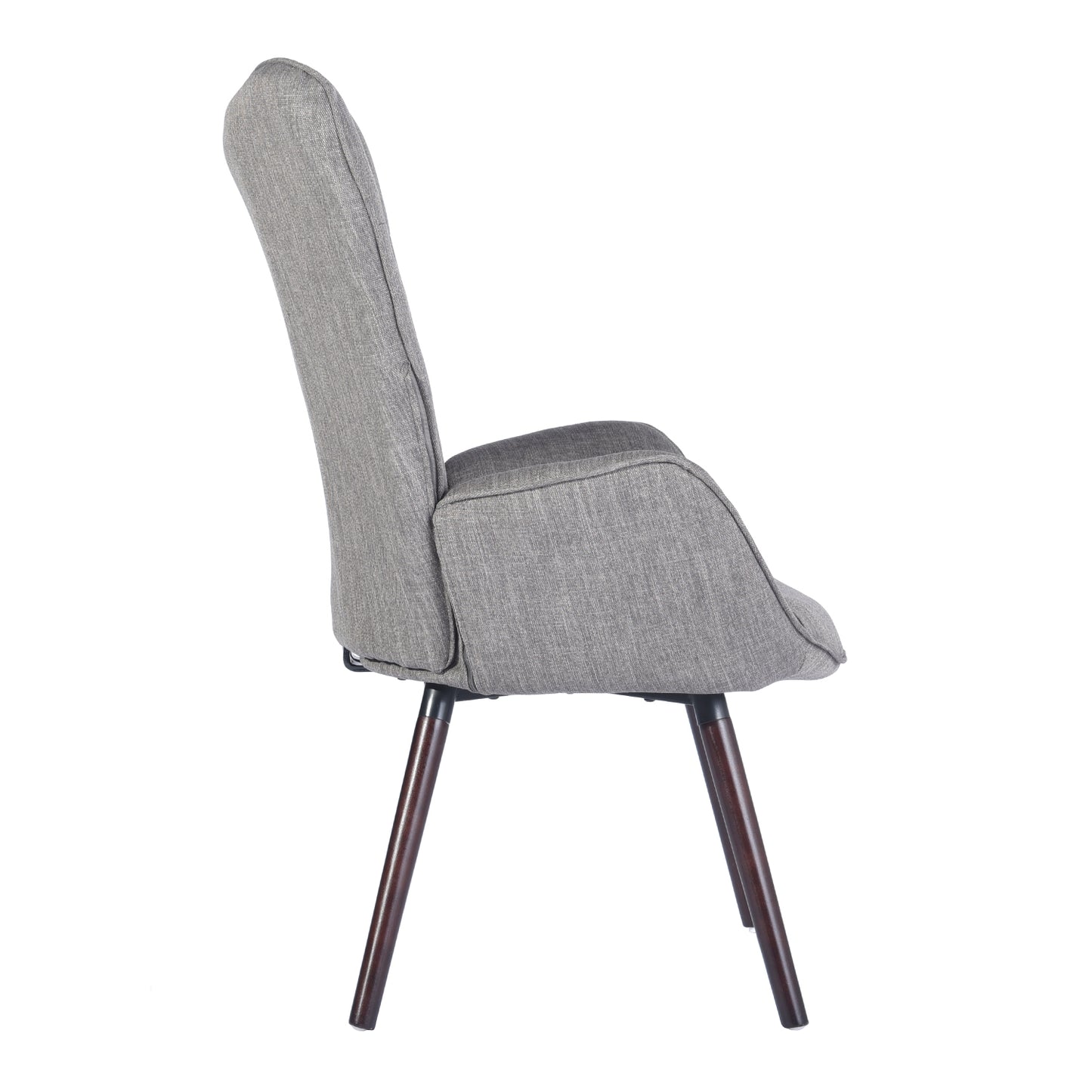 Fabric Accent Chair Modern Tufted Button Wingback Wooden Legs Kas